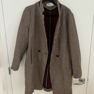 Houndstooth Long Zara Coat